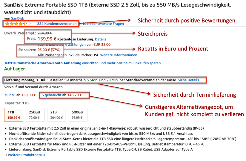 Beispiel fuer verkaufspsychologische Trigger